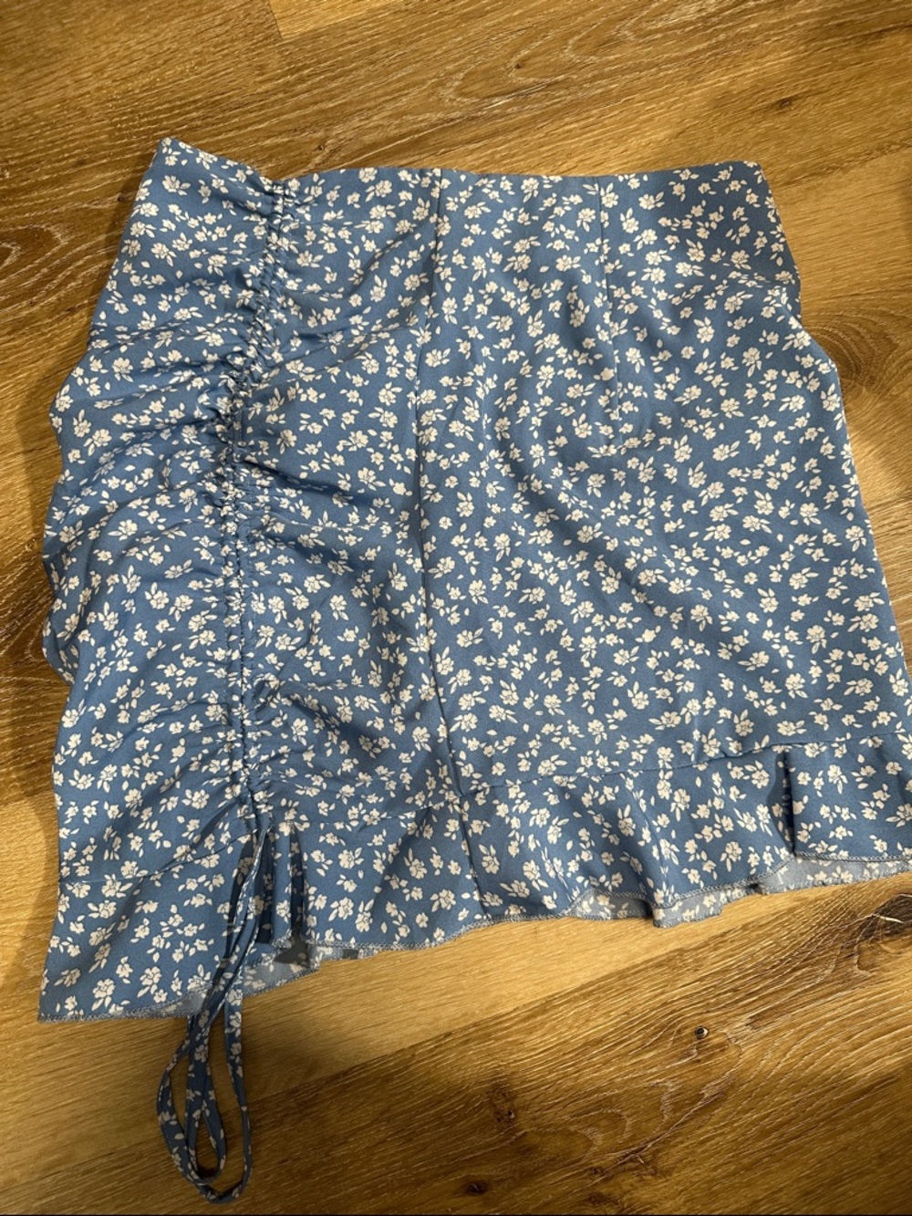 73. Baby Blue Floral Skirt